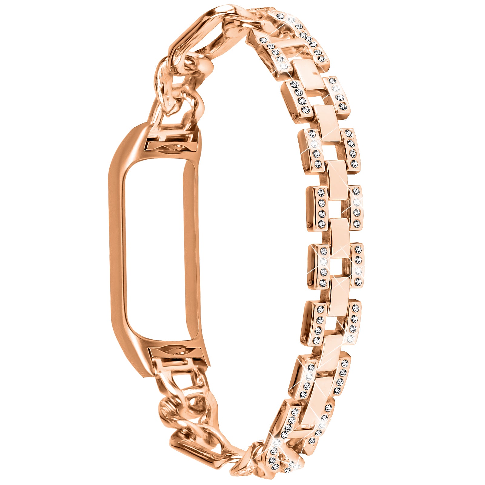 For Xiaomi Smart Band 8 Rhinestone Decor Metal Watch Strap Replacement Smartwatch Band For Xiaomi Smart Band 8 Rhinestone Decor Metal Watch Strap Replacement Smartwatch Band